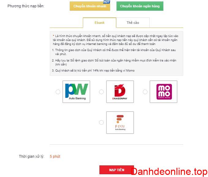 nạp tiền lixi88 ra sao